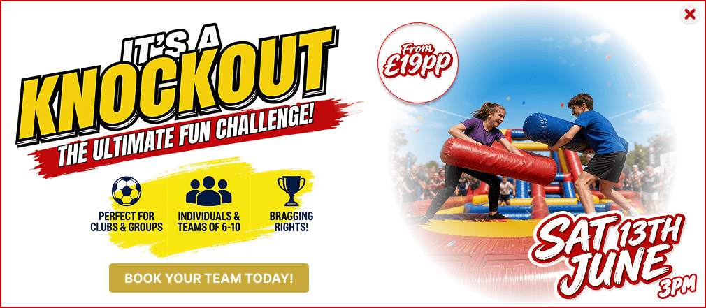 It's a Knockout - The Ultimate Fun Challenge! Sat 13th June, 3pm. From £19pp.